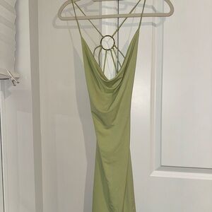 Chic Olive Backless Dress